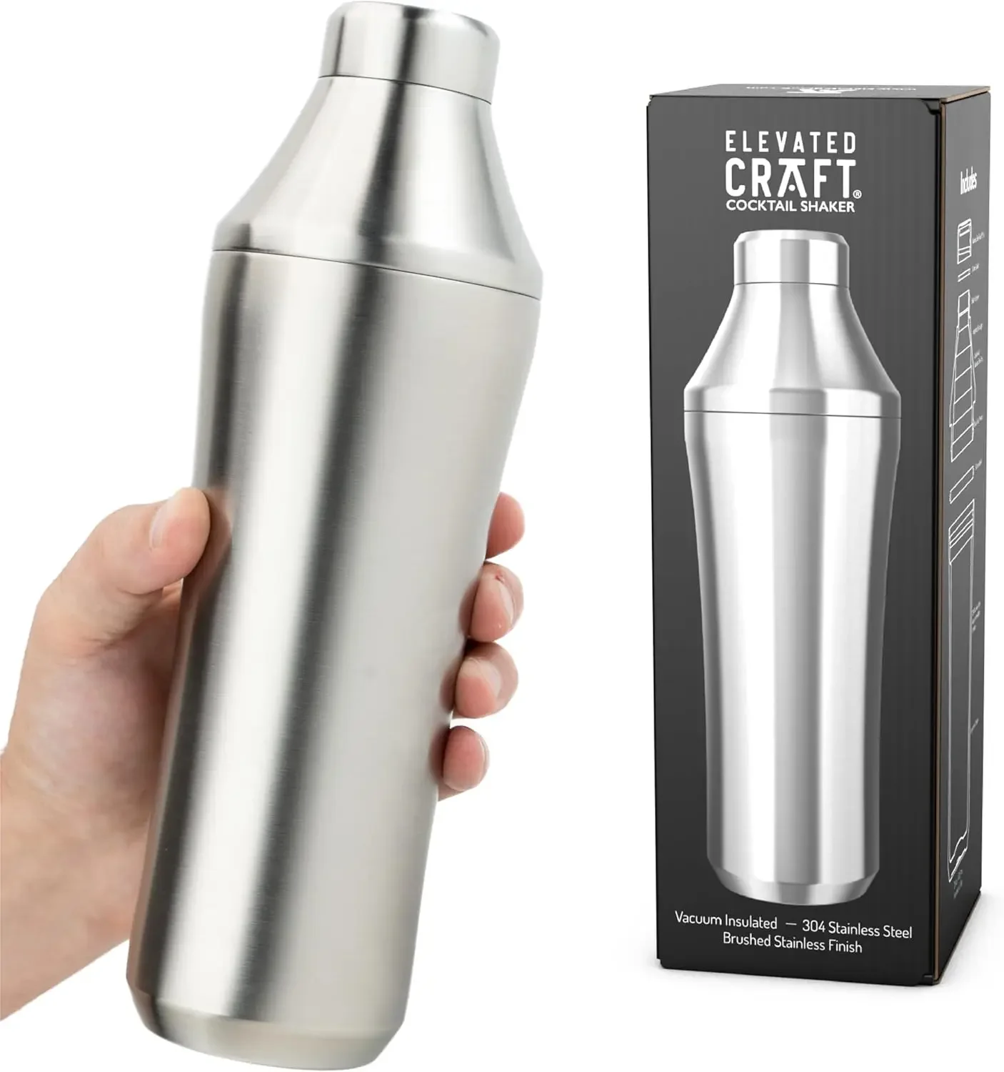 Hybrid Cocktail Shaker Premium Vacuum Insulated Stainless Steel Cocktail Shaker Innovative  for the Home Bartender