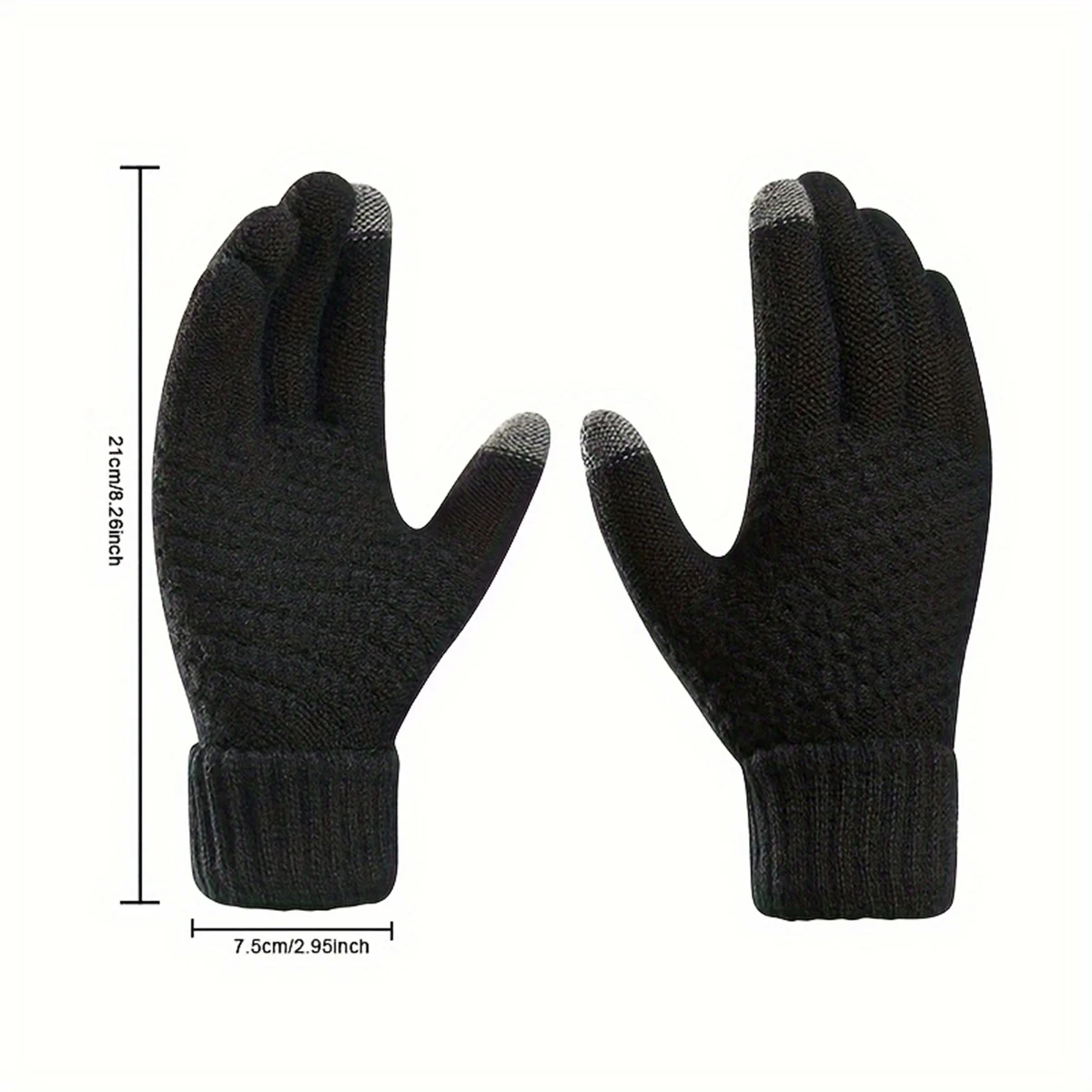 Knitted Gloves Thermal Thick Gloves Mobile Phone Touch Screen Outdoor Ski Hiking Winter Warm Gloves For Men Women