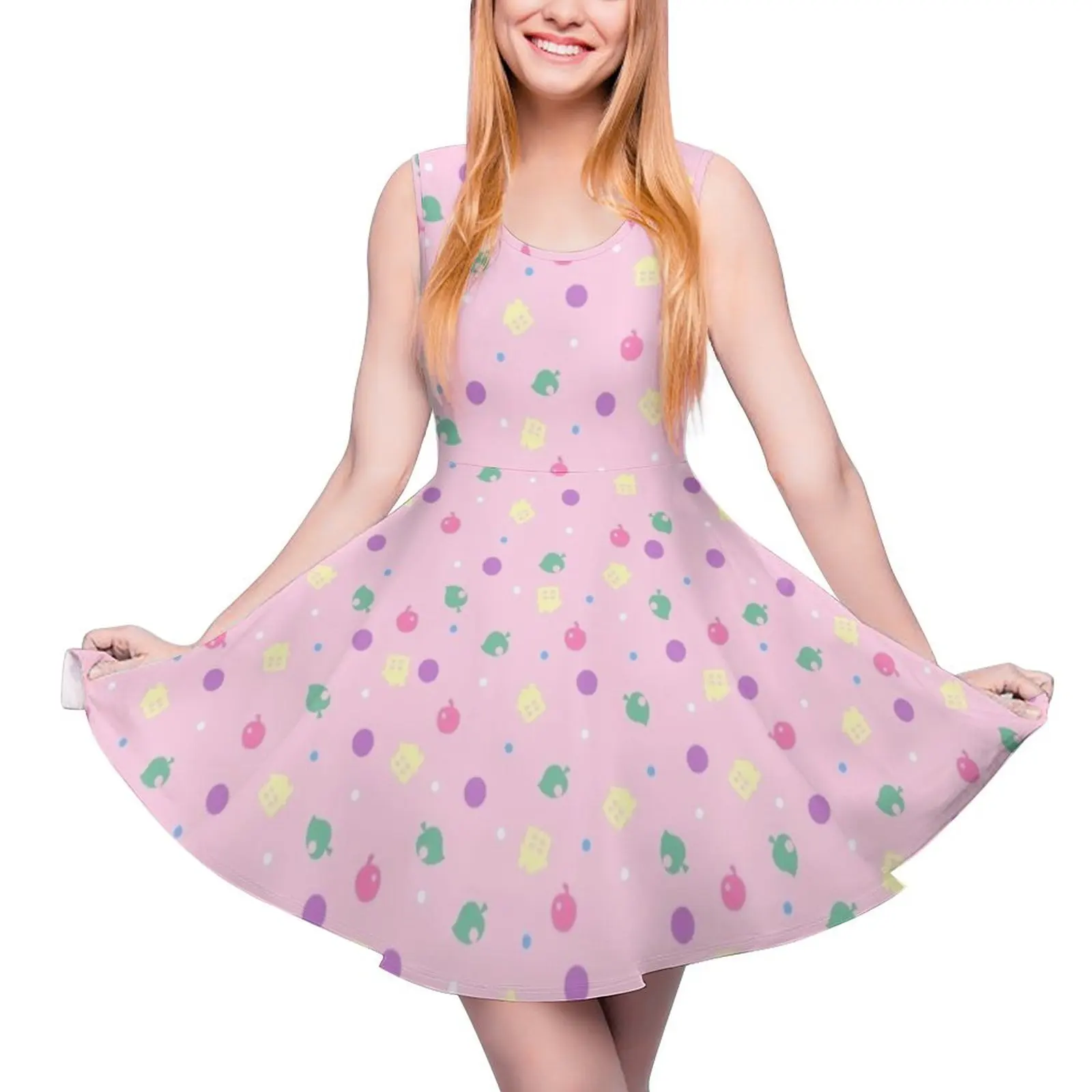 

Pop-tart Pattern Pink Sleeveless Dress Female dress Dress for girls for women summer