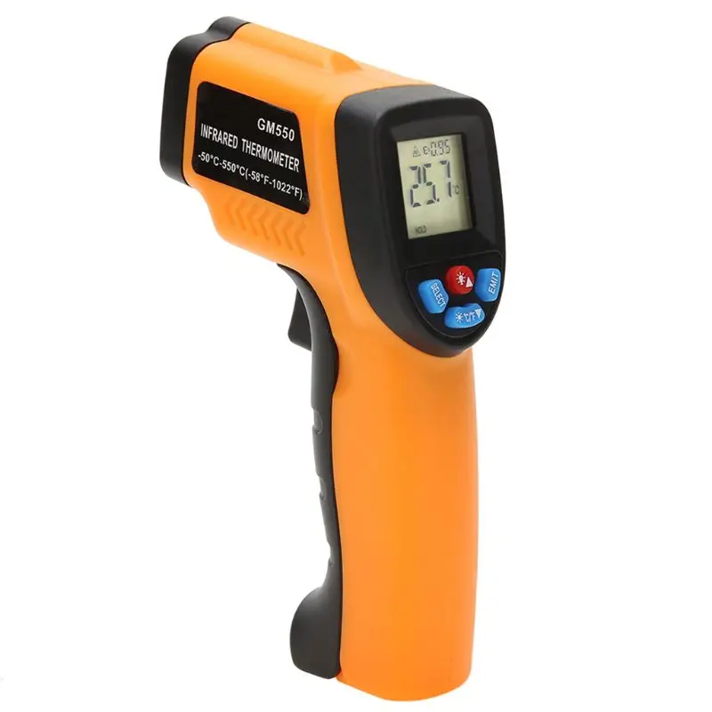 -50~550℃ 1022℉ Termómetro infrarrojo ser-point Pistola temperatura GM550