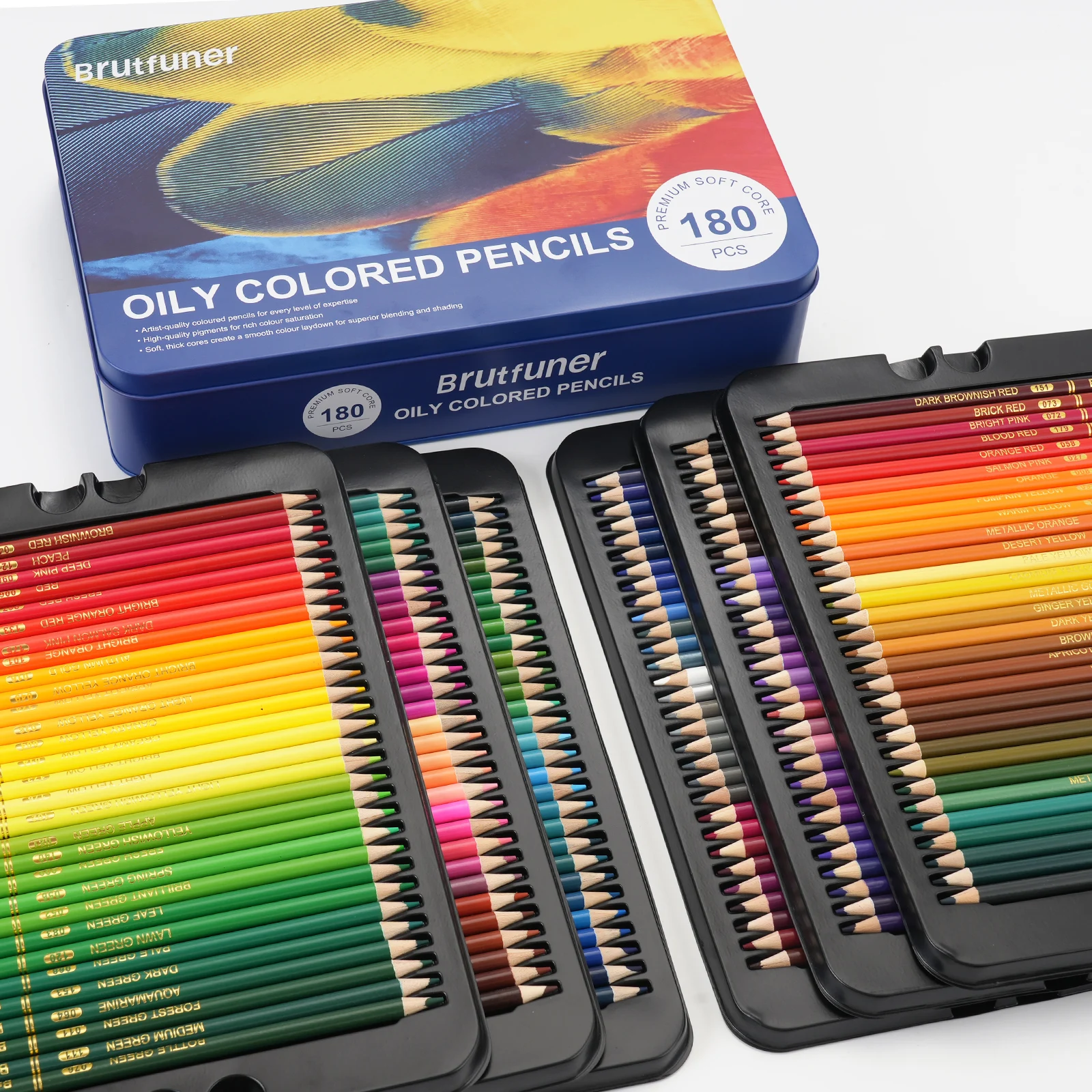 180 matite colorate, set di 180 colori, nucleo morbido per artisti con colori vivaci, ideale per disegnare schizzi ombreggiature, colorare