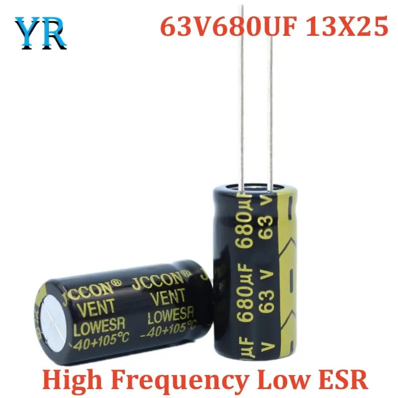 10Pcs 63V680UF 13X25 Aluminum Electrolytic Capacitor High Frequency Low ESR