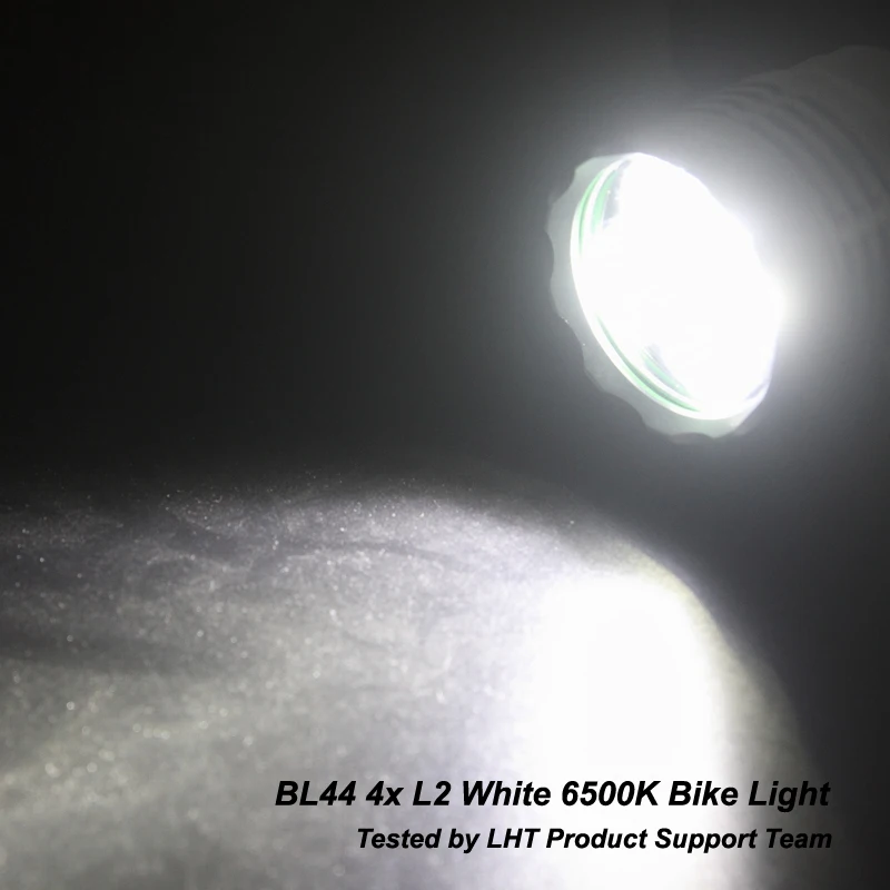 BL44 4x L2 White 6500K 2000 Lumens 3-Mode Bike Front Light Head