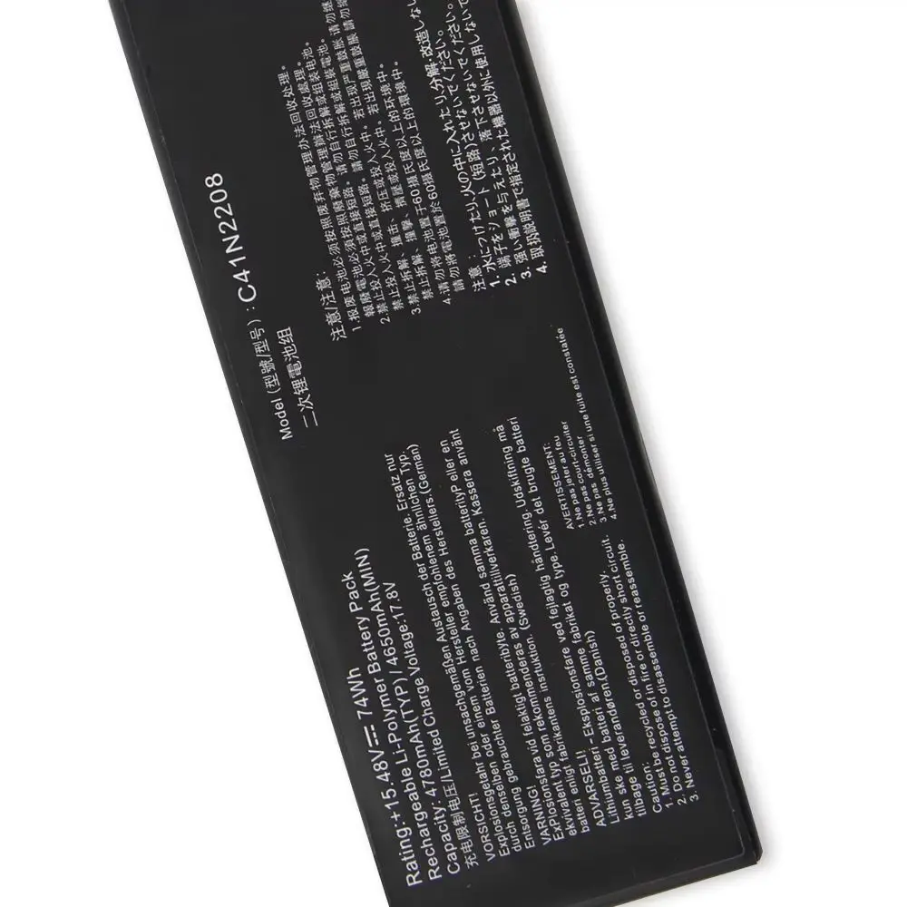 Wholesale And Retail 74Wh/4780mah C41N2208 Laptop Battery Replacement For ASUS ROG ALLY RC71L/PC71L Gaming Handheld Series