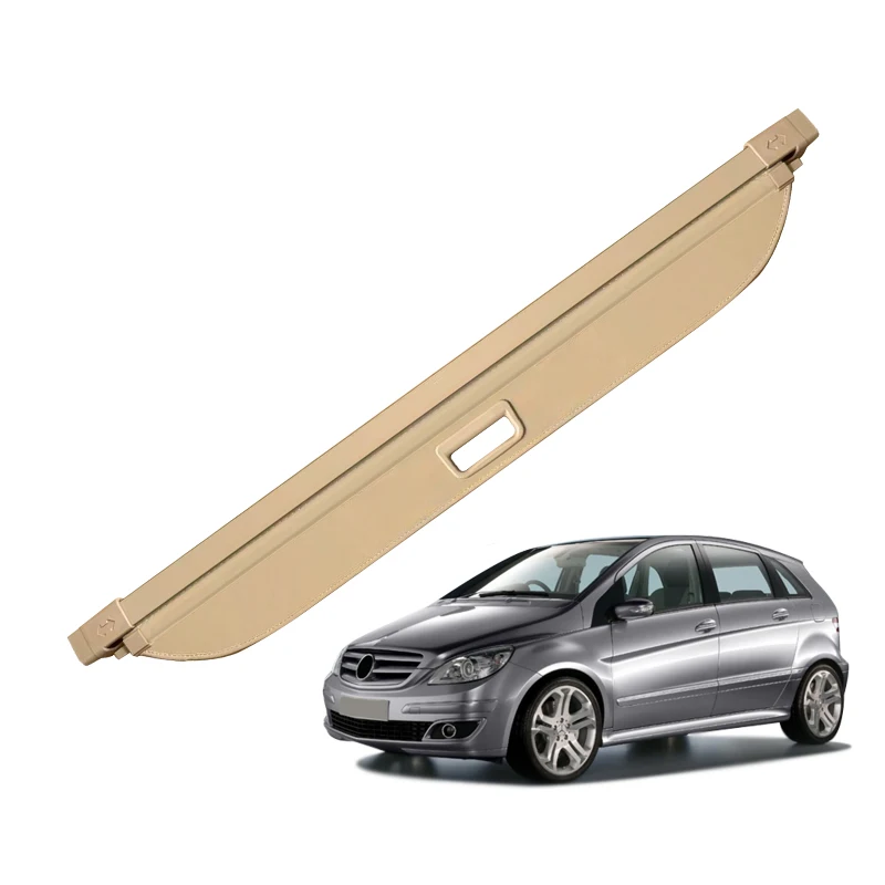 For Benz B180 B200 2006-2011 Beige Retractable Trunk Cargo Cover Parcel Rack Waterproof Shield Privacy Auto Interior Accessories