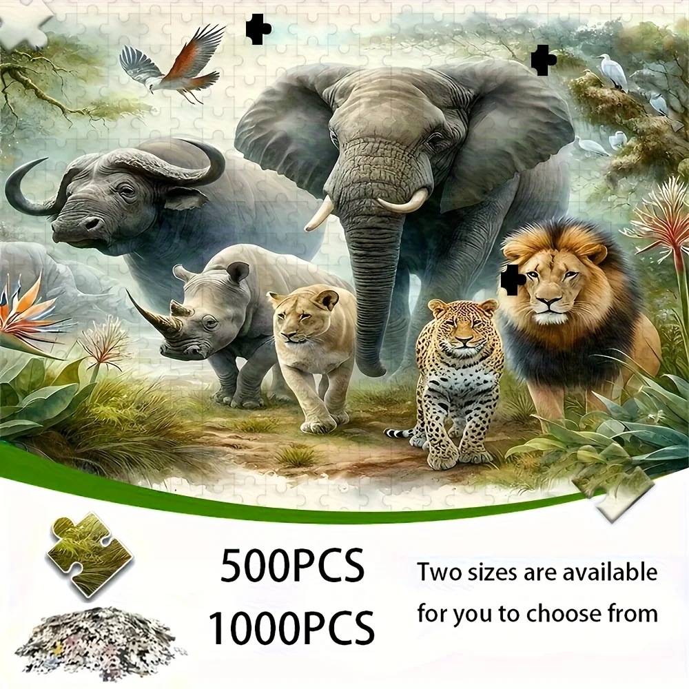 Puzzle adulte 500/1000 pièces |   Jeu familial amusant de haute qualité, anti-stress, idéal pour les anniversaires, Noël, Halloween et cadeau