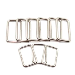 20 Pcs Rectangle Square Hoop Ribbon Buckle Slider Rectangle Clasp,for Bags Webbing Belt Strap Shoes Adjuste,Sewing Accessories