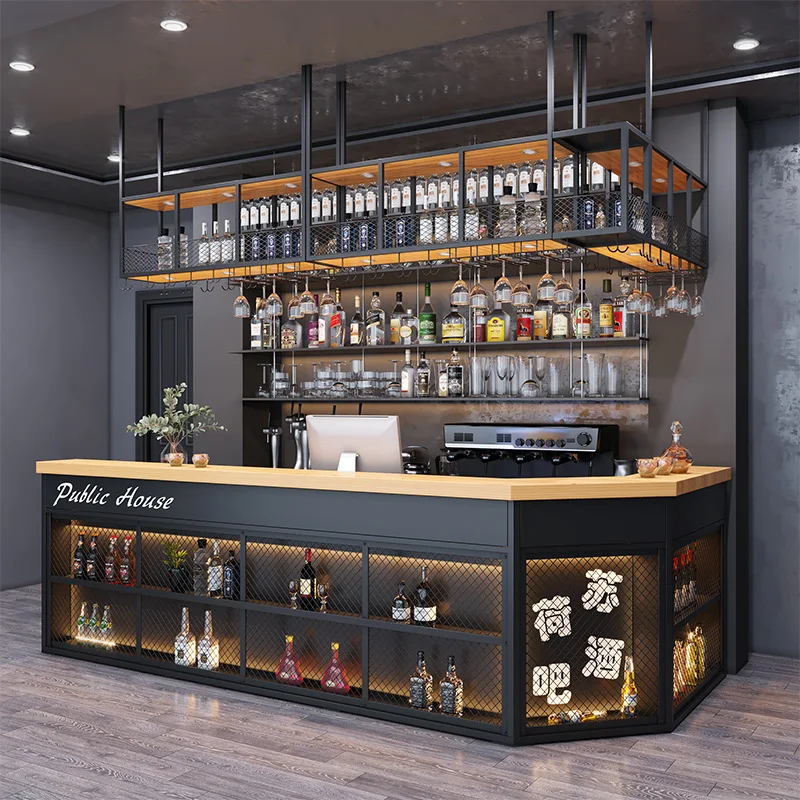 Vintage reception Wrought iron counter Bar Internet celebrities Clear bar Creative checkout page Restaurant Hotel American