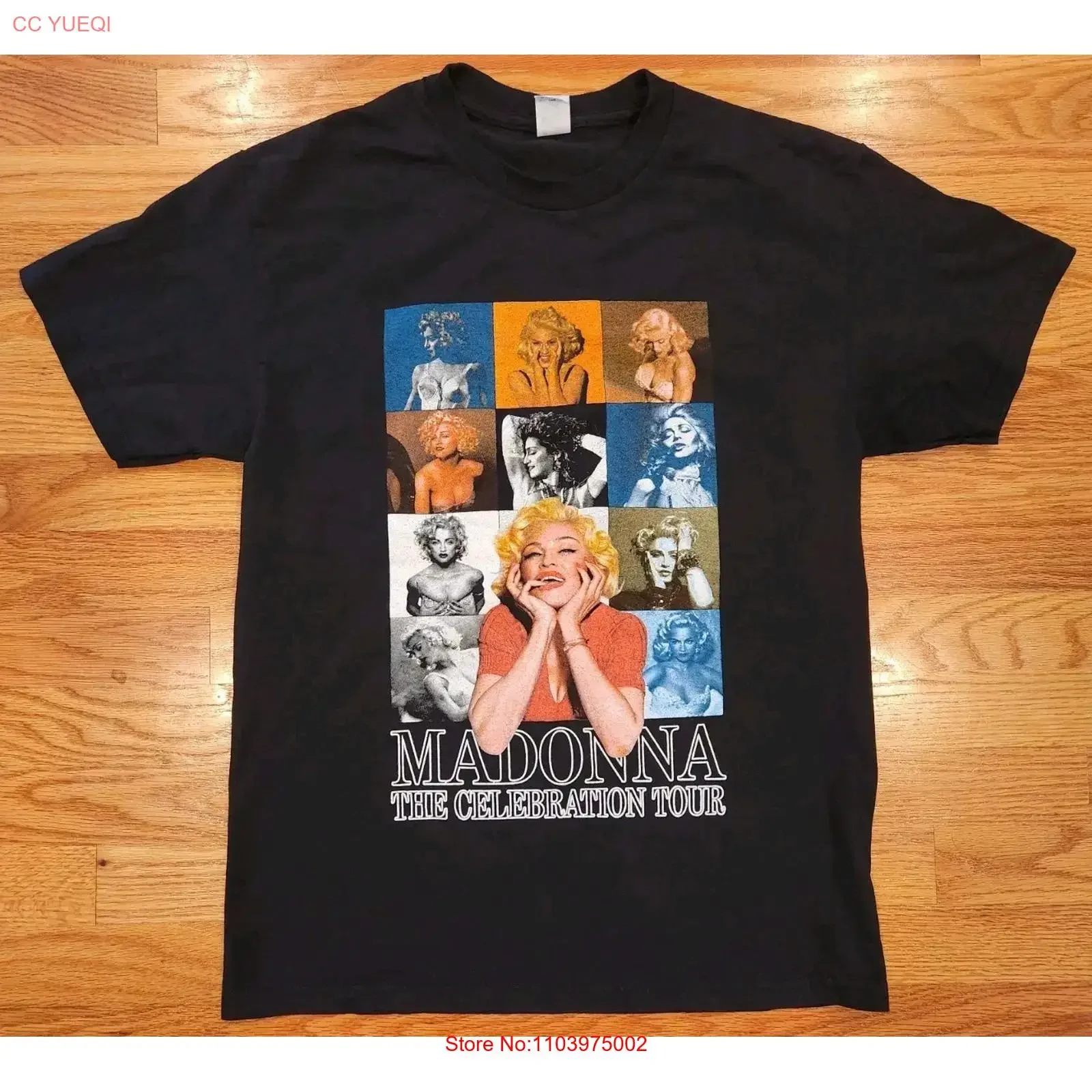Camiseta Madonna The Celebration Tour 2023 2024, talla M, doble cara, usada, estilo vintage Maverick, gráfico lavado, para hombre, suave y elegante