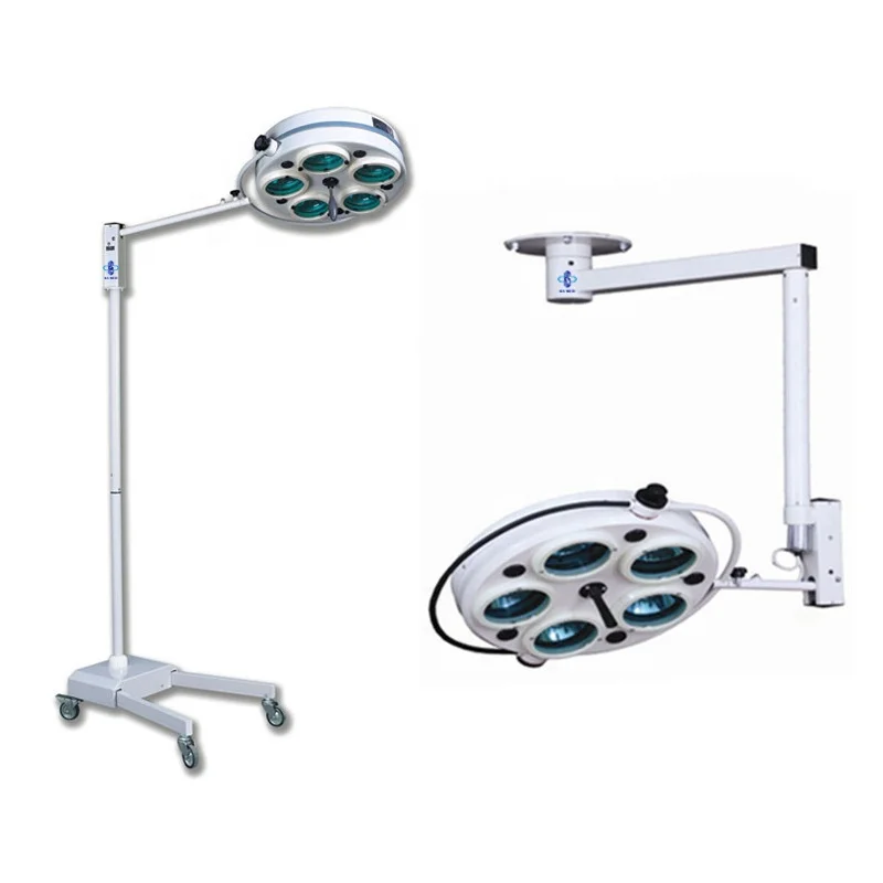 Mobile surgical light led halogen lamp adjustable brightness movable light standing operations lamp with long life