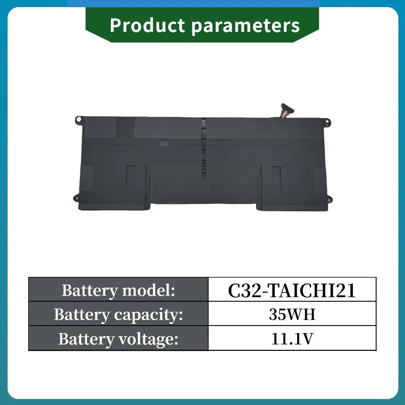 New C32-TAICHI21 11.1V 3200mAh 35Wh TJ21 Laptop Battery for ASUS Ultrabook TAICHI21 TAICHI 21 C32-TAICHI21 CKSA332C1