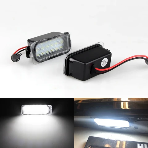 2 шт. подсветка номерного знака для Ford KUGA S MAX MONDEO MK4 MK5 MK2 FIESTA 2008-2019 FOCUS ABS пластик 12 В светодиодный сигнальный светильник с номером