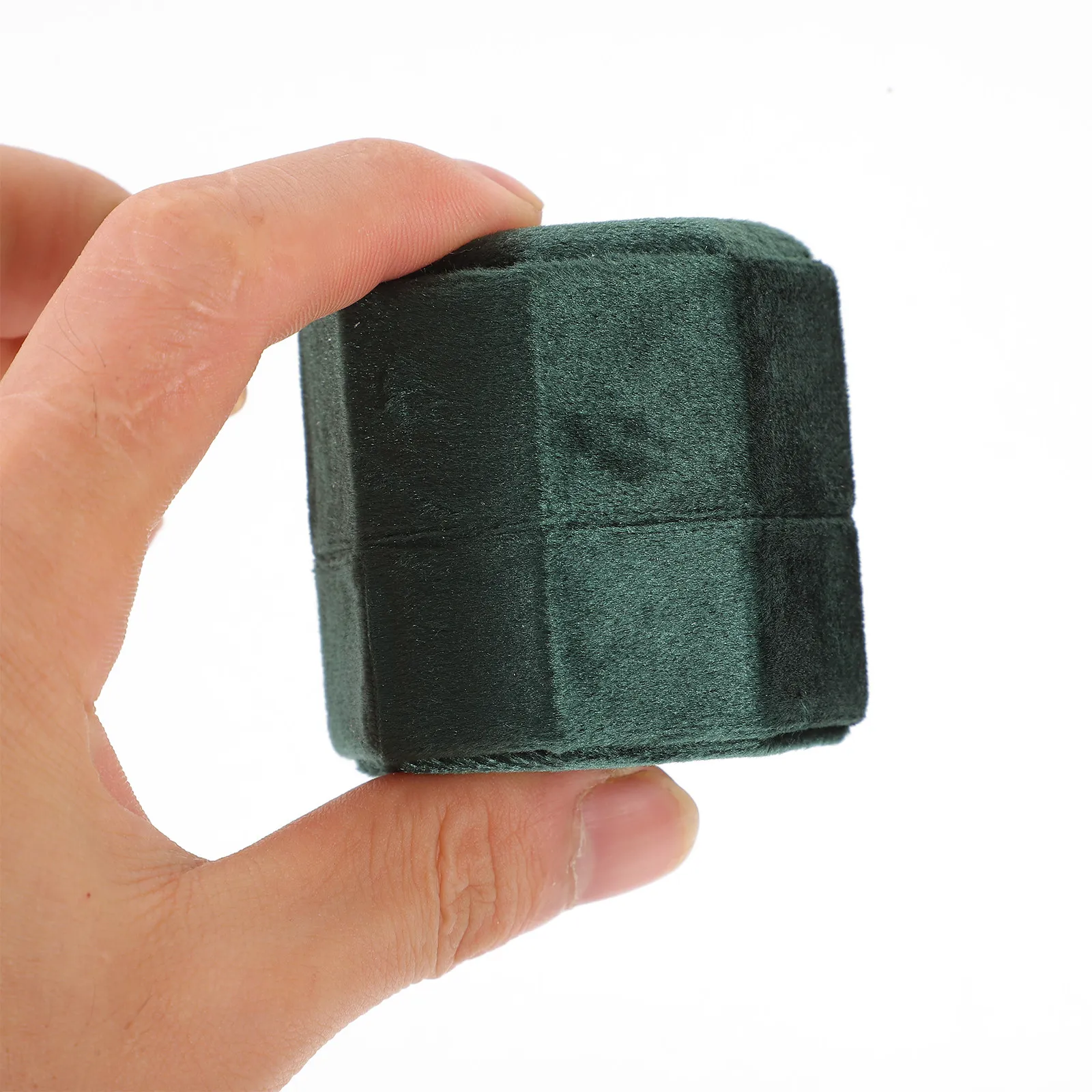 Octagonal Ring Box Vintage Elegant Display Holder for Wedding Proposal, Engagement Ring, Jewelry Gift Packaging