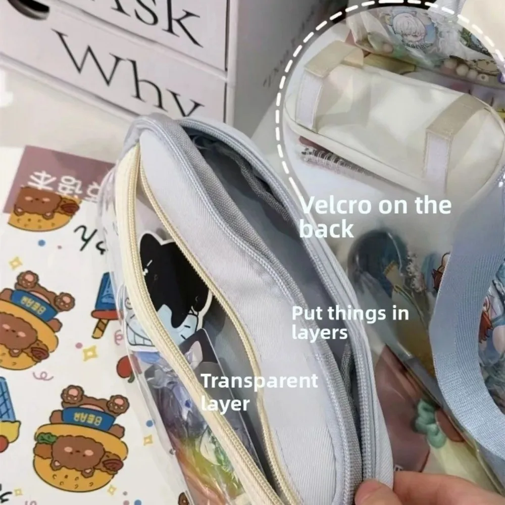 Niedliche transparente Ita-Tasche aus Nylon, Anime-Schultertasche, große Kapazität, tragbare Umhängetasche, Damenhandtasche – Detail 4