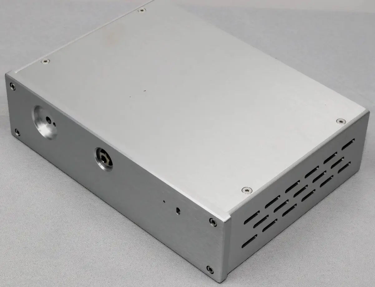 2607 silver aluminium alloy headphone amplifier chassis preamp hifi diy case tube amp box