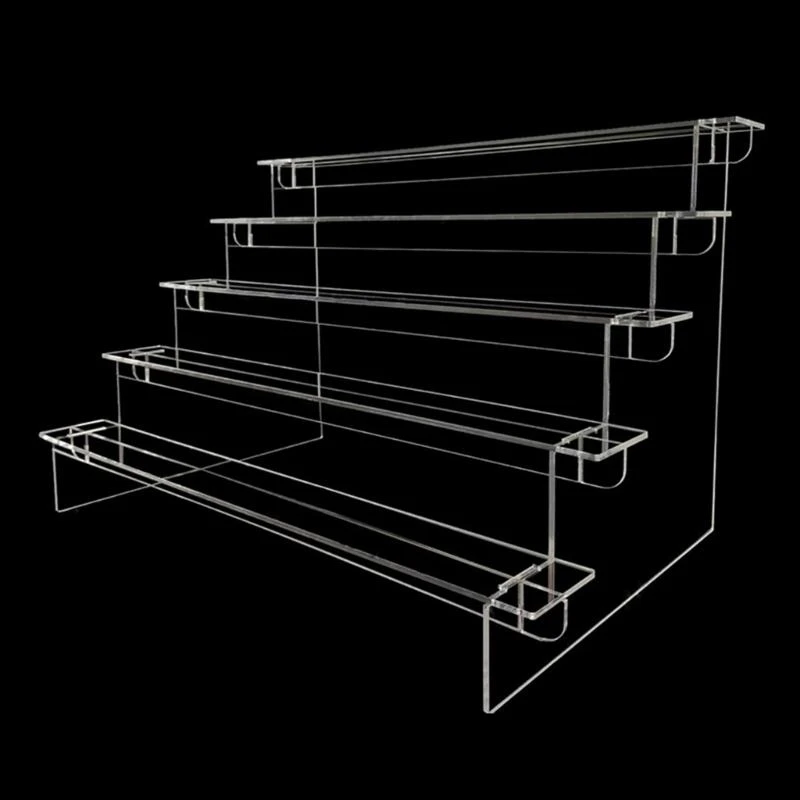 

652F Multi Level Acrylic Display Risers Acrylic Display Stand 1-5 Tiers for Jewelry and Collectibles Perfumes Stand Rack