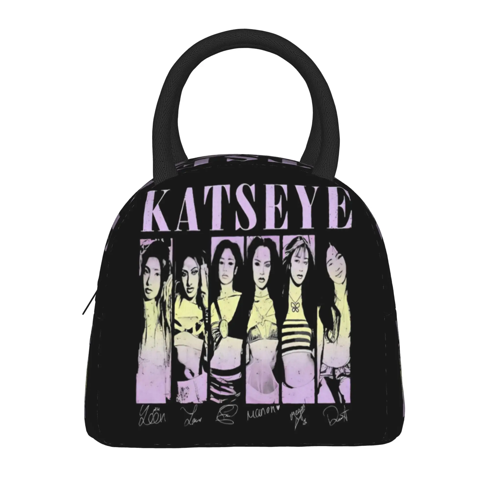 KATSEYE Group  Lunch Bag  Office Lunch Box For Girl Boy  Casual Custom Tote Food Bags Waterproof Portable Insulated Cooler Bag