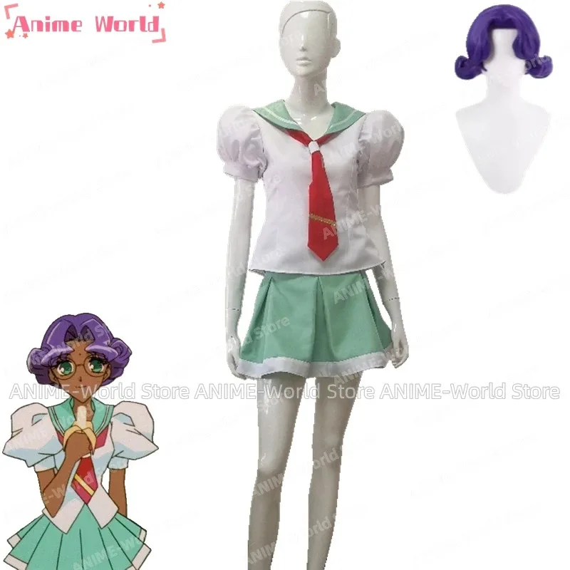 

《Нестандартный размер》Аниме BE-PAPAS Himemiya Anthy JK Sailor Suit Косплей Красное платье Костюм Парик