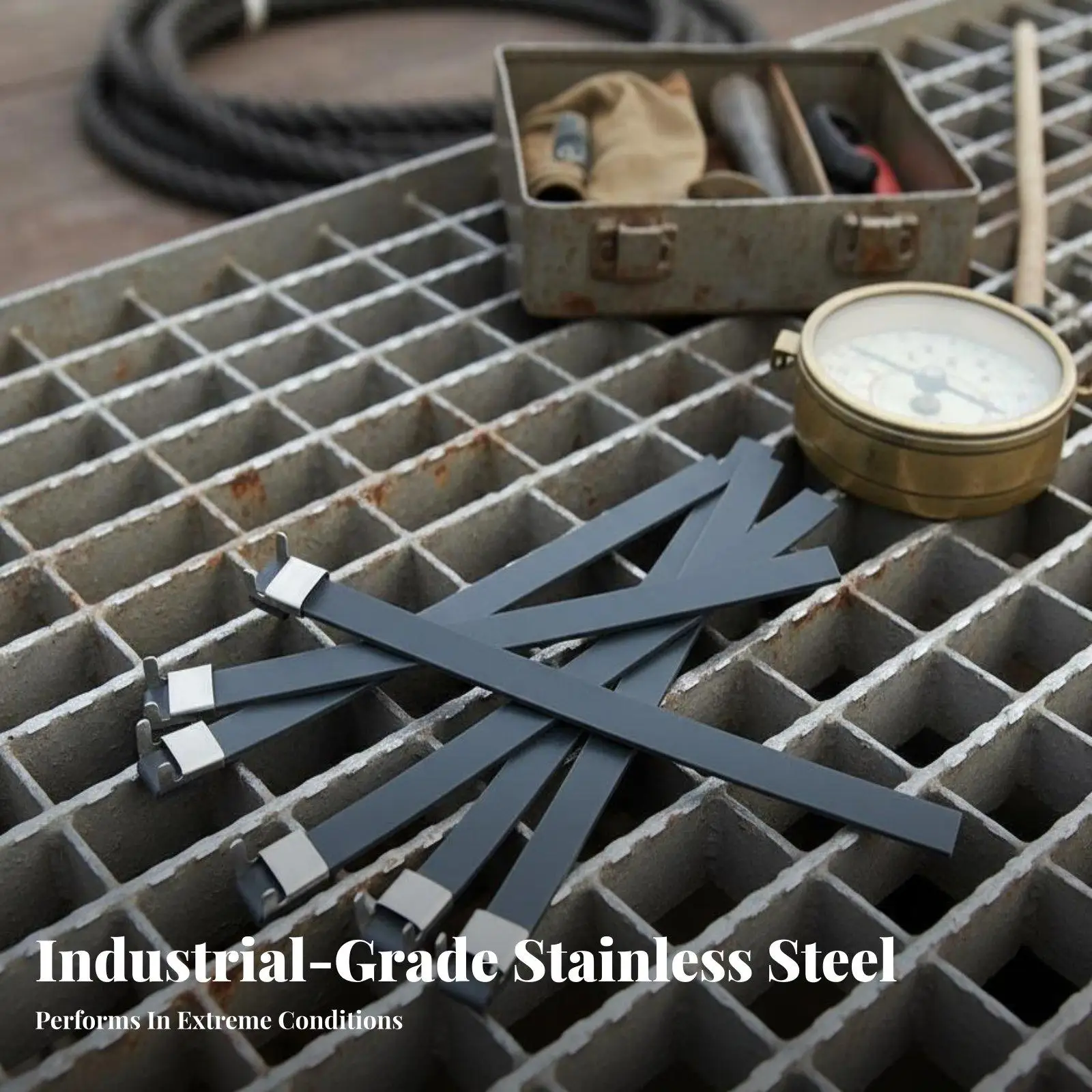 Secure Metal Strapping Tie with Smooth PVC Finish for Professional Cable Organization and Heavy Duty Industrial Use