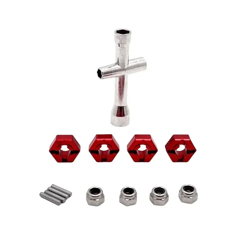 Per UD 1/16 GR M16 RC Parti di automobili Aggiornamento in metallo Bracci oscillanti Asta dello sterzo da 12 mm