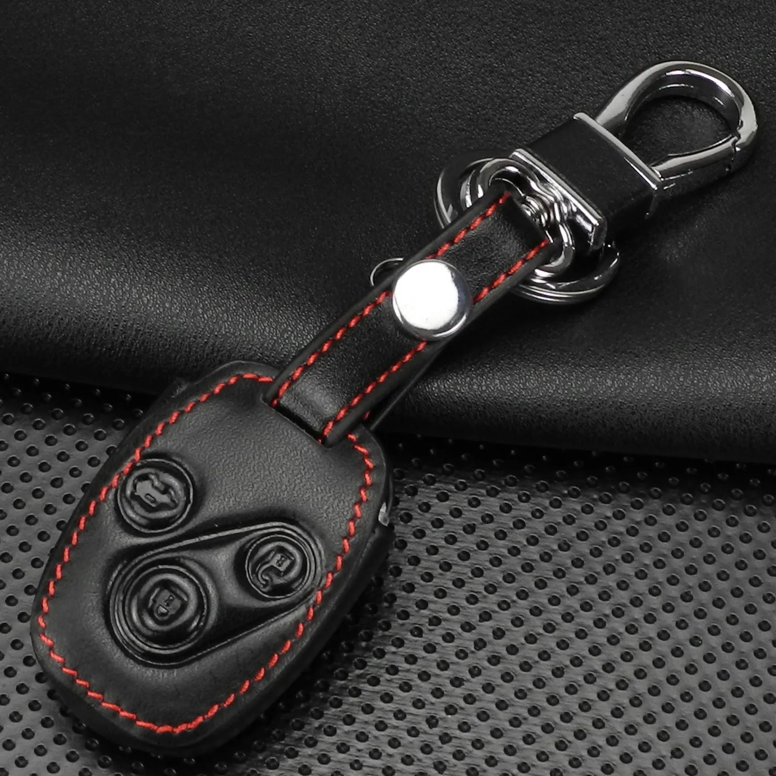 Jingyuqin 3 Buttons Leather Car key Case Cover for 2003 2008 2009 Accord Honda Cr-V Civic Car Accessories