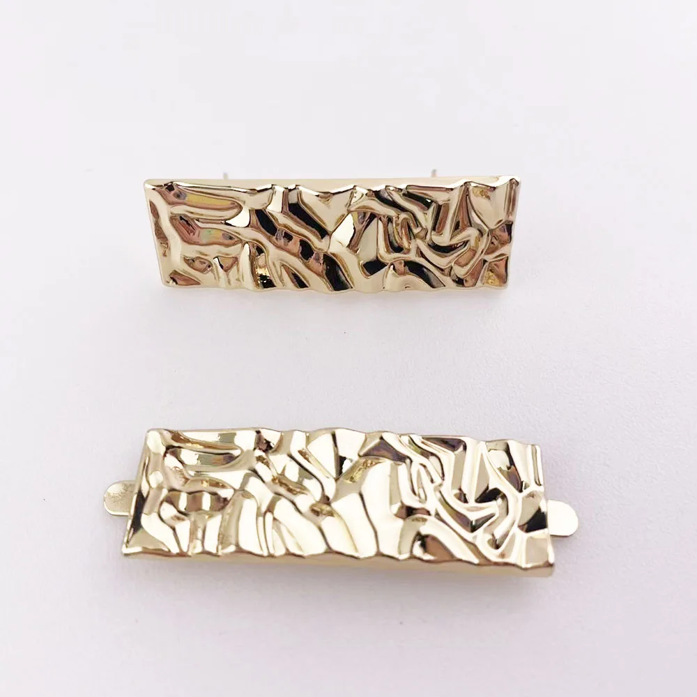 20pcs Bag Rock Grain Stone Pattern Decorate Buckles 45x15mm Handbag Deco Feet Button Sweater/Shoe DIY Blank Hardware Accessories