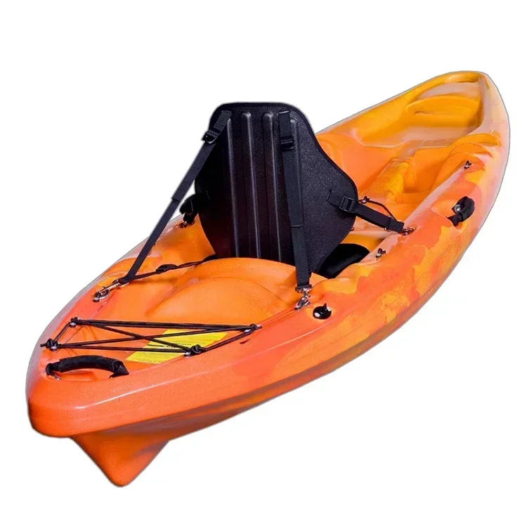 Cross border special supply Practical Folding Fishing Canoe Kayak With Paddle Single Sit On Top Rowing Boat