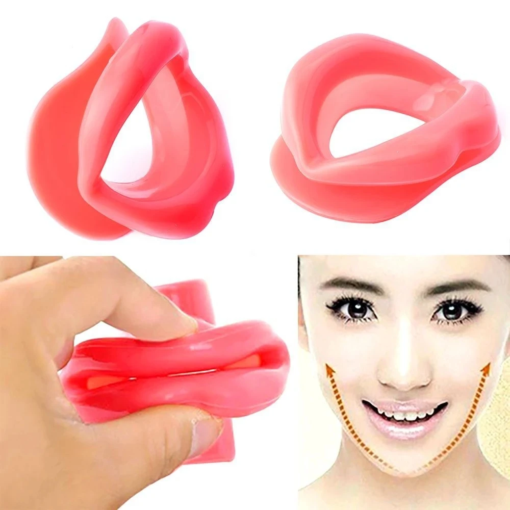 4 Colors Rubber Face Slim Exerciser Lips Massage Silicone Anti Aging Women Lip Trainer Face Lift Tools Oral Mouth Muscle Massage