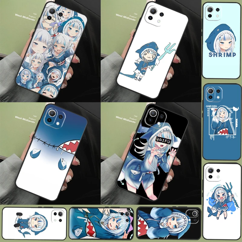 Anime Hololive Gawr Gura Fall Für Xiaomi 13 14 15 Ultra 11T 12T 13T 14T Pro POCO X7 Pro X3 X5 F5 F6 M6 X6 Pro Abdeckung