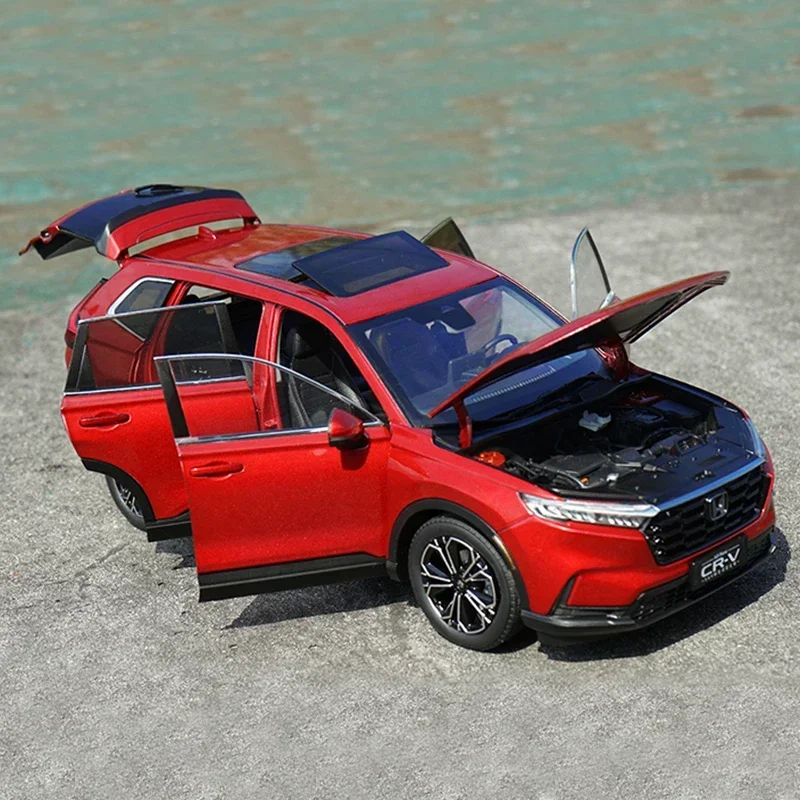 1/18 Diecast New FOR Honda CRV 2023 SUV Luxury Version Alloy Car Model Vehicle Boys Gifts Toys Collection