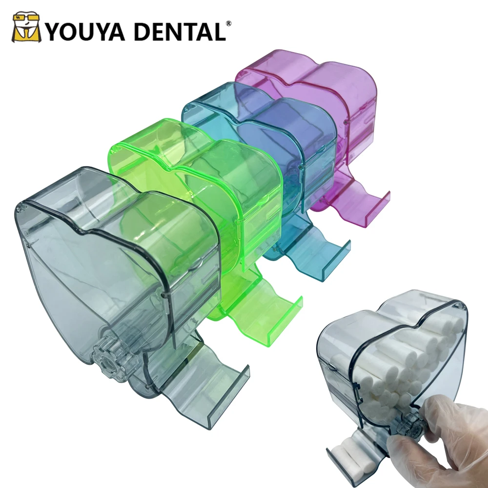 Dental Cotton Roll Dispenser Holder Color Rotary Type Cotton Roll Storage Box Heart-Shaped Dentistry Lab Dentist Clinic Tool