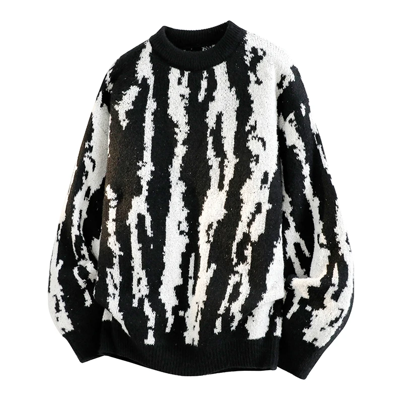 

Men's Comfortable Breathable Pullover Top for Both Inside and Outside Home Comfort Striped Warm Knit Sweater vest brand