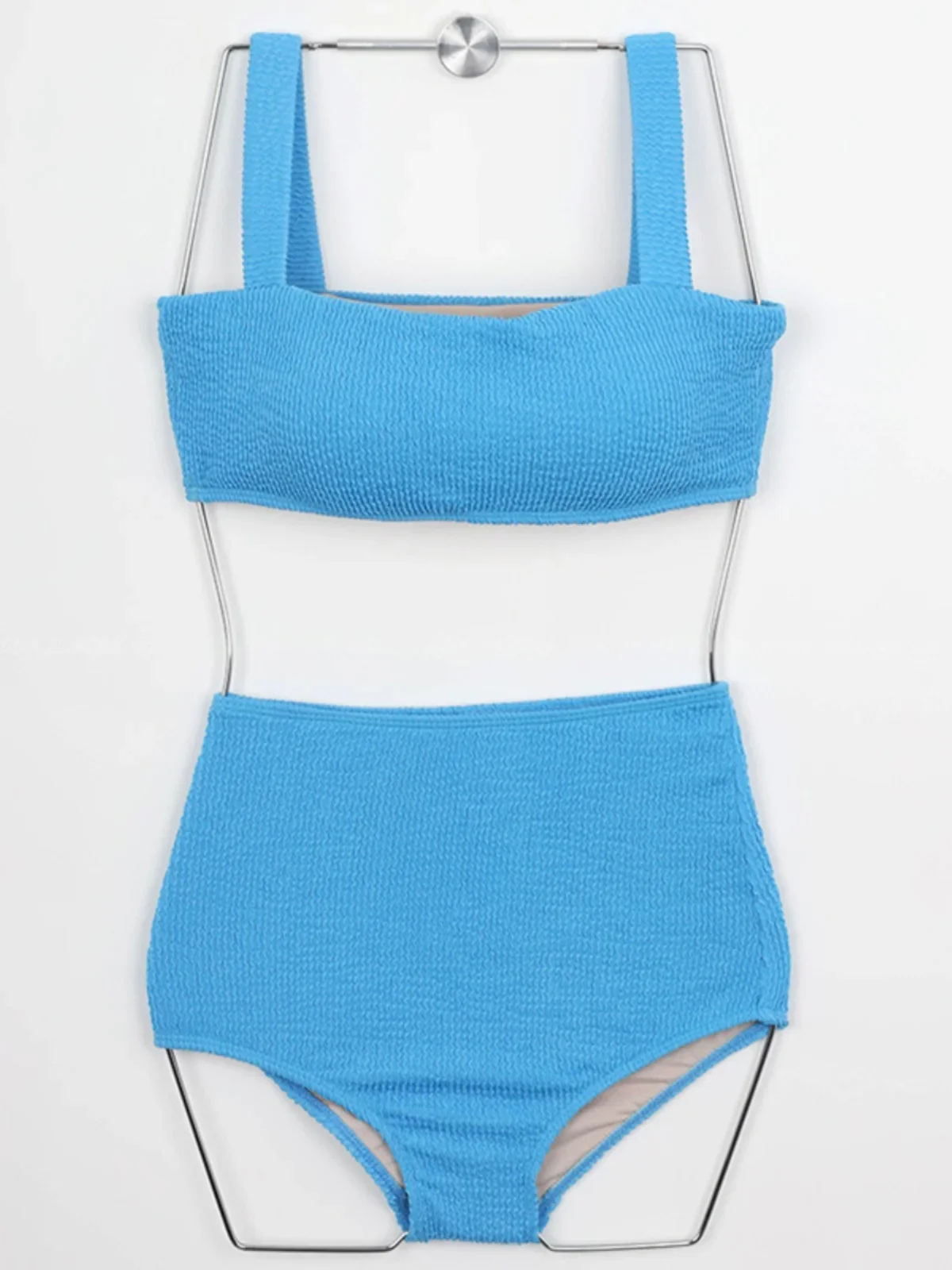 Nuevo traje de baño de Bikini multicolor Sexy Bal de cintura alta, traje de baño Simple y favorable, traje de baño separado de Color puro para mujer