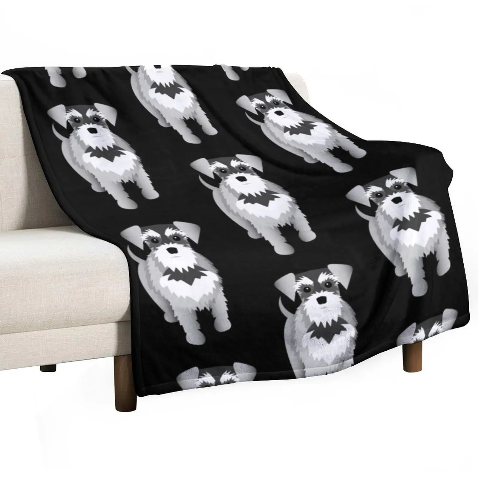 Schnauzer Throw Blanket Multi-Purpose Flannel for babies Hairy Summer Thermal Blankets