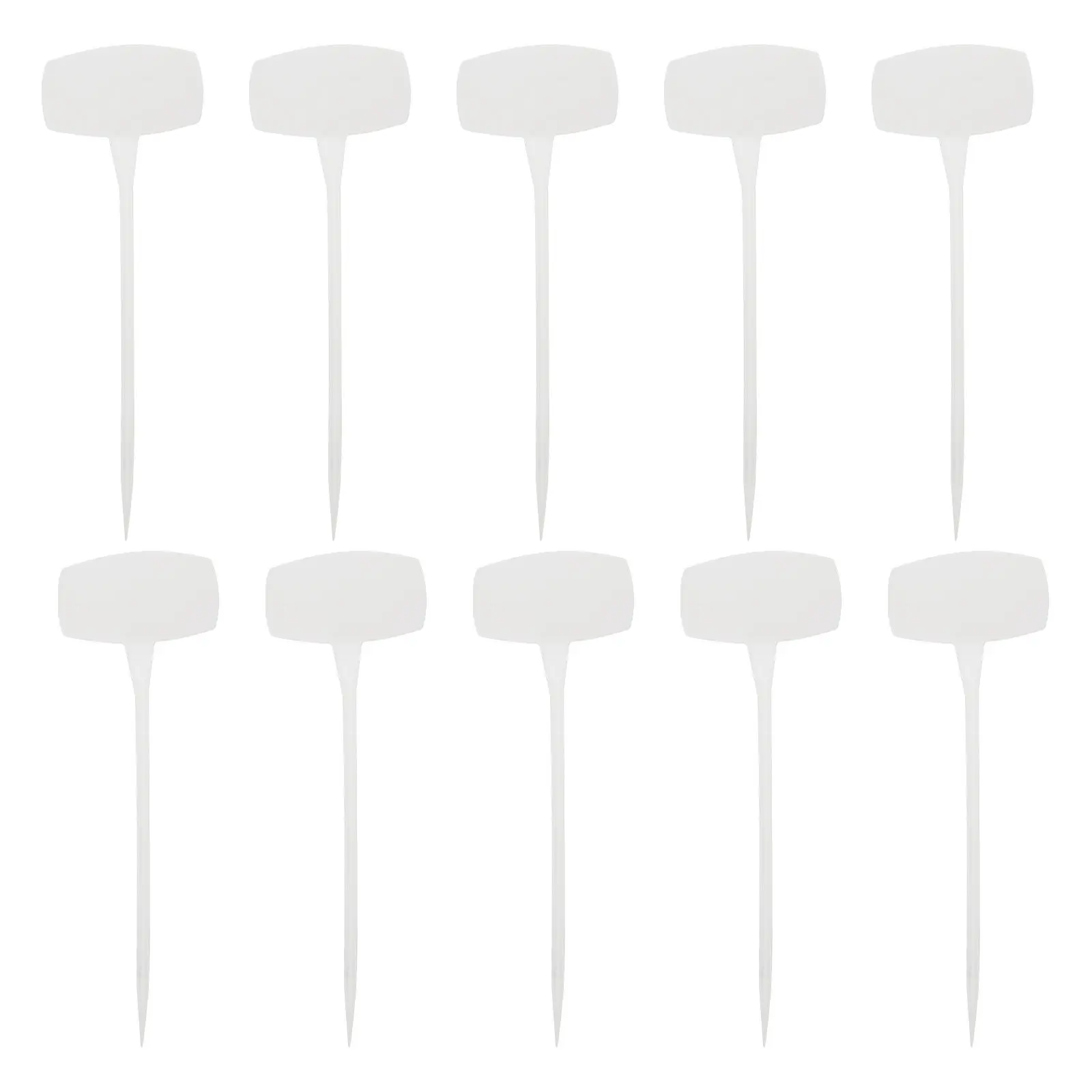 

10pcs Plastic Plant Labels T-Type Garden Markers Nursery Outdoor Durable Organizer Bevel Design Comfortable Reading No Tools