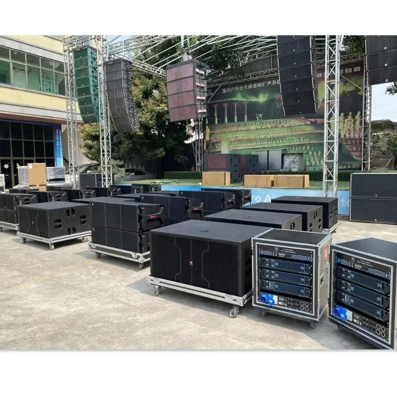 LA-2122P Active Line Array Dual 12-Zoll-Zwei-Wege-Line-Array, Soundausrüstung für den Innen- und Außenbereich, professionelles Audio-Soundsystem