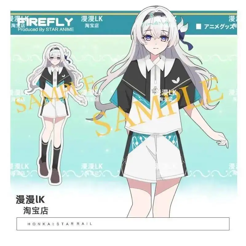 Juego Honkai: Star Rail Cosplay Firefly mujer chica JK marinero uniforme de verano Top de manga corta pantalones cortos corbata camisa traje