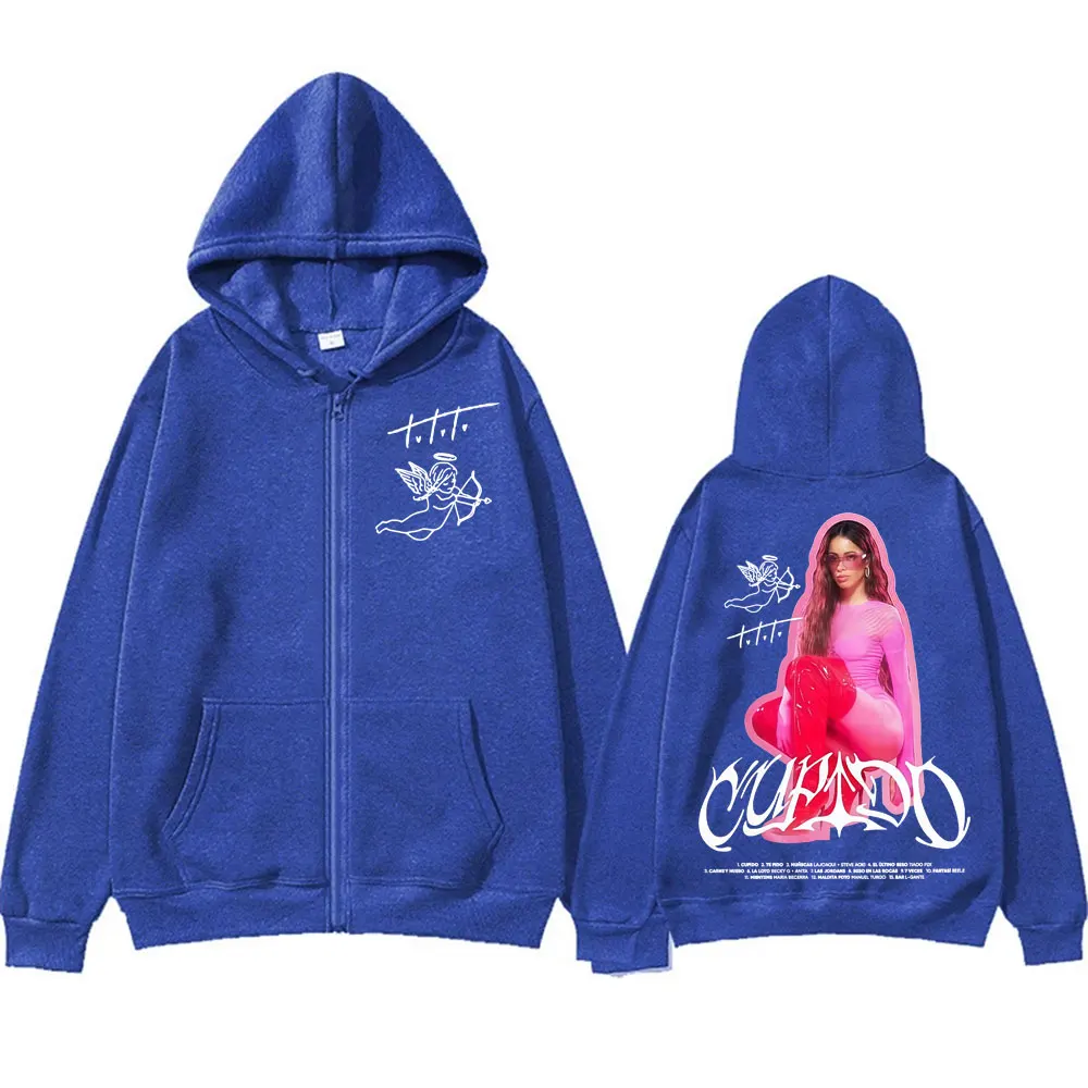 Singer Tini Stoessel Cupido ألبوم جرافيك زمم بلوزات الرجال النساء الملابس موضة القوطية هوديي المتضخم سستة البلوفرات