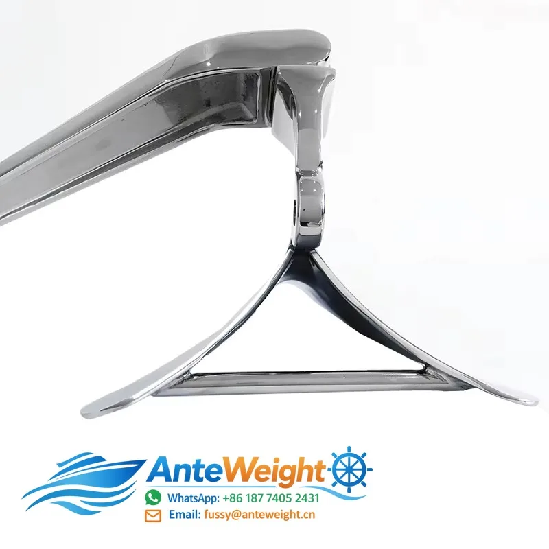 Marine High Polished Stainless Steel Heavy Plough Anchor 12kg Boat Ship for Retrofit/Upgrade New