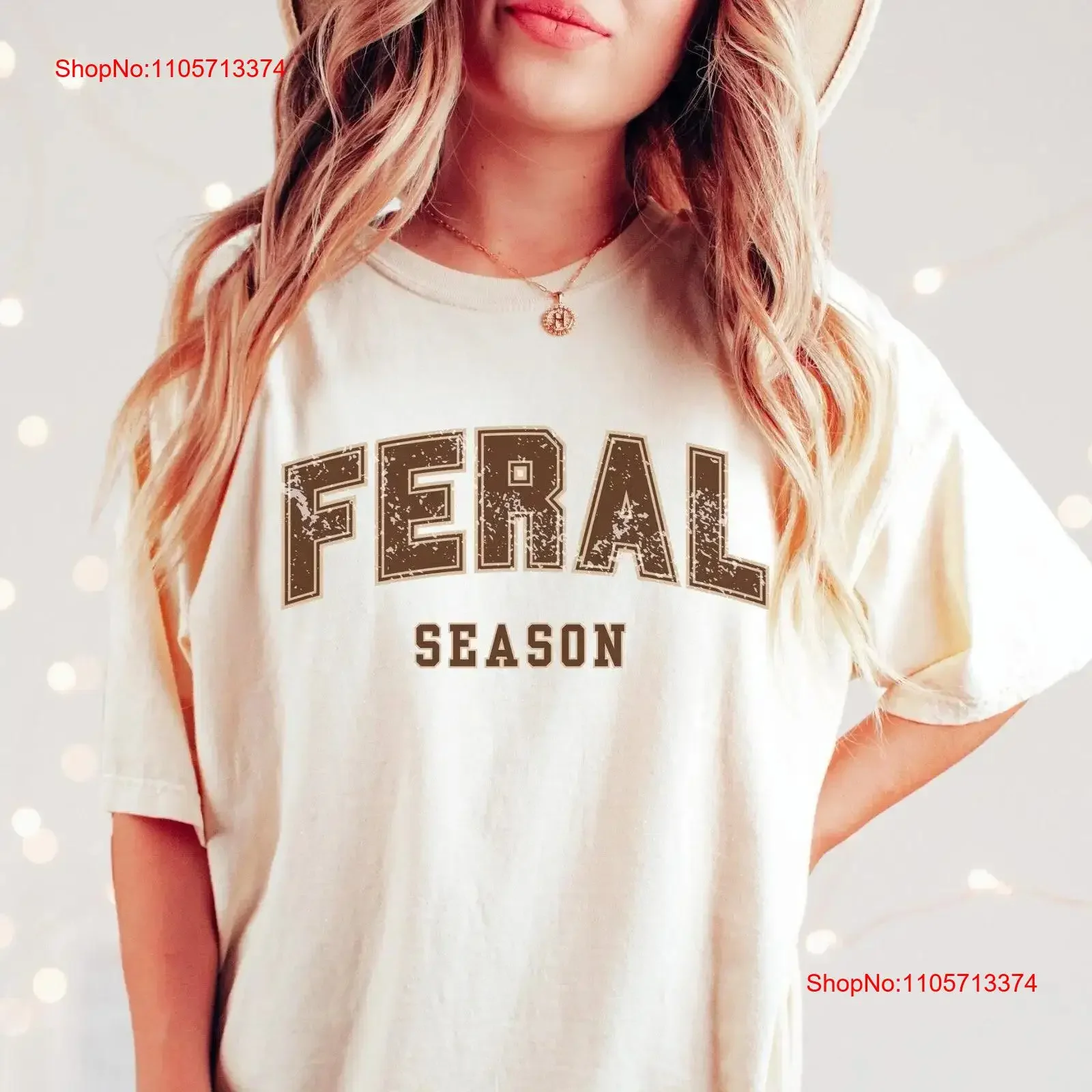Feral Girl Fall Halloween T Shirt Season Funny Meme Sarcastic Weird In My Era vintage Washed Unisex Slightly Stretched Stylish