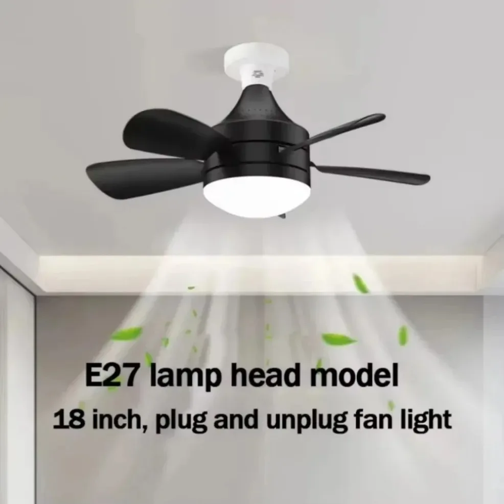 E27 Ceiling Fan Light 3 Speed Adjustable Dimmable Cooling Lamp With Remote For Bedroom Living Room