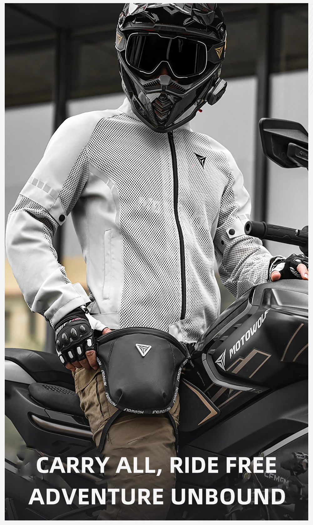 Riñonera para motocicleta, bolsa impermeable para pierna y bicicleta, ligera, informal, para montar en el muslo, deporte