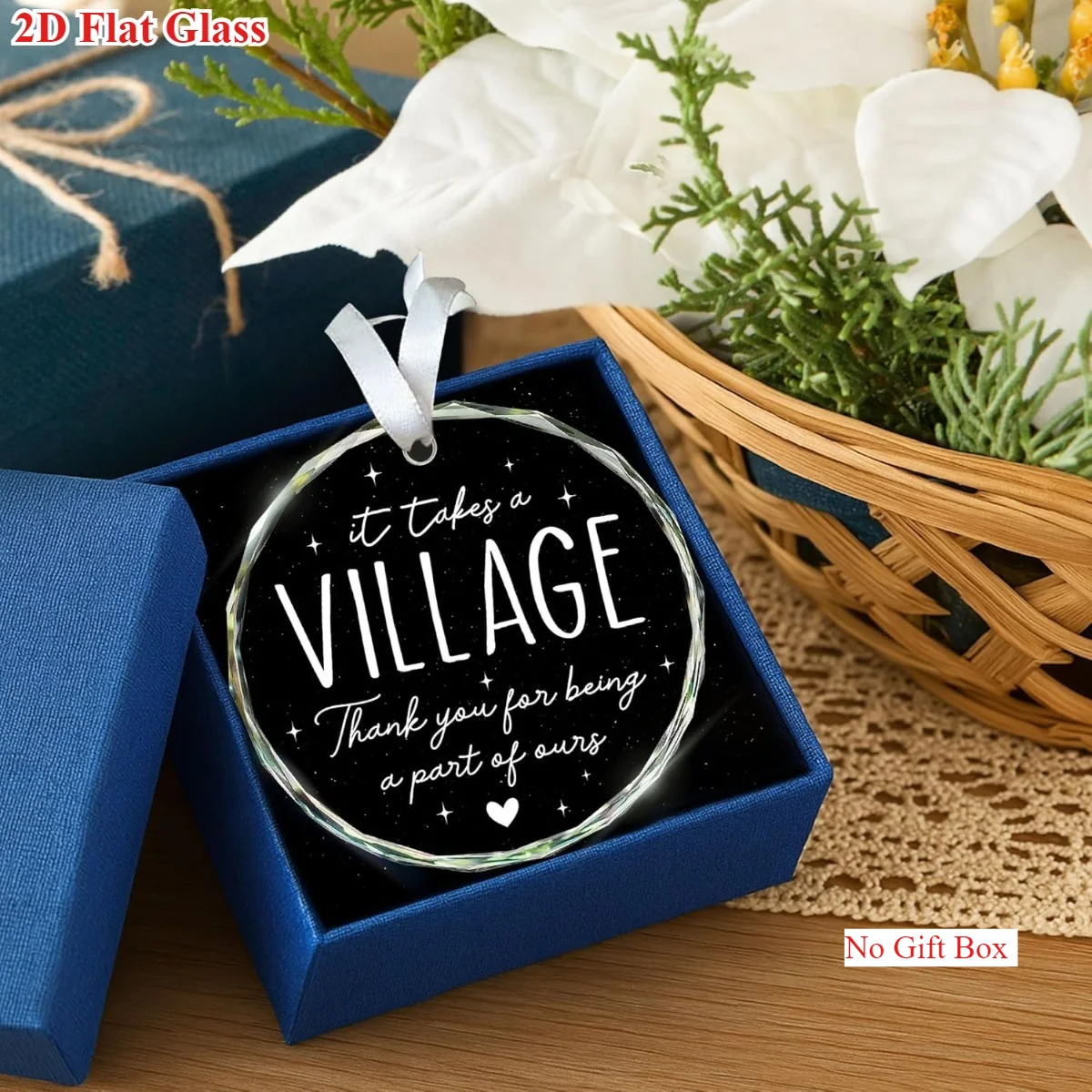 

Подарки с благодарностью для учителей, няни, доглядальницы, коллеги и пособия - "Это держит вся деревня" стеклянные украшения