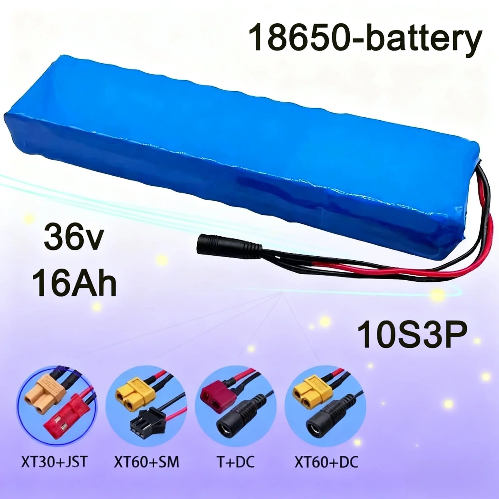 

Аккумуляторная батарея для электросамоката 10S3P, 16000 мАч, 36В, литий-ионная, 18650, 36В 16Ач