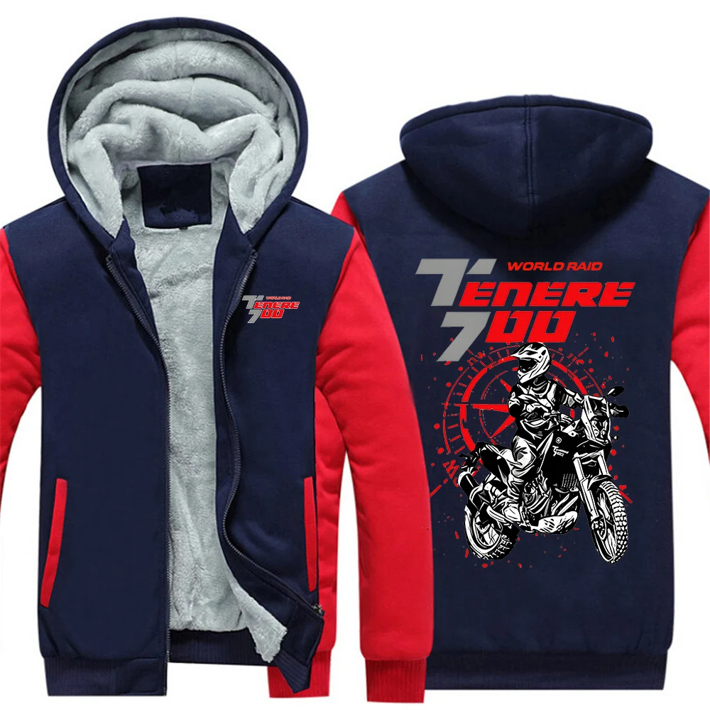 Jaqueta Masculina 2026 de Alta Qualidade e Durável com Capuz Quente, Estampa de Logotipo para Motociclistas, Outono e Inverno, Tenere 1200 700 T7