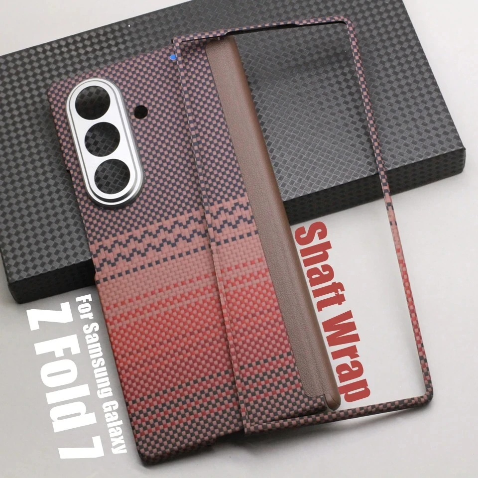 

For Samsung Galaxy Z Fold 7 Magsafe Lightweight Case Kevlar Carbon Fiber Magnetic Case Shaft Wrapping Aramid Fiber Protect Cover