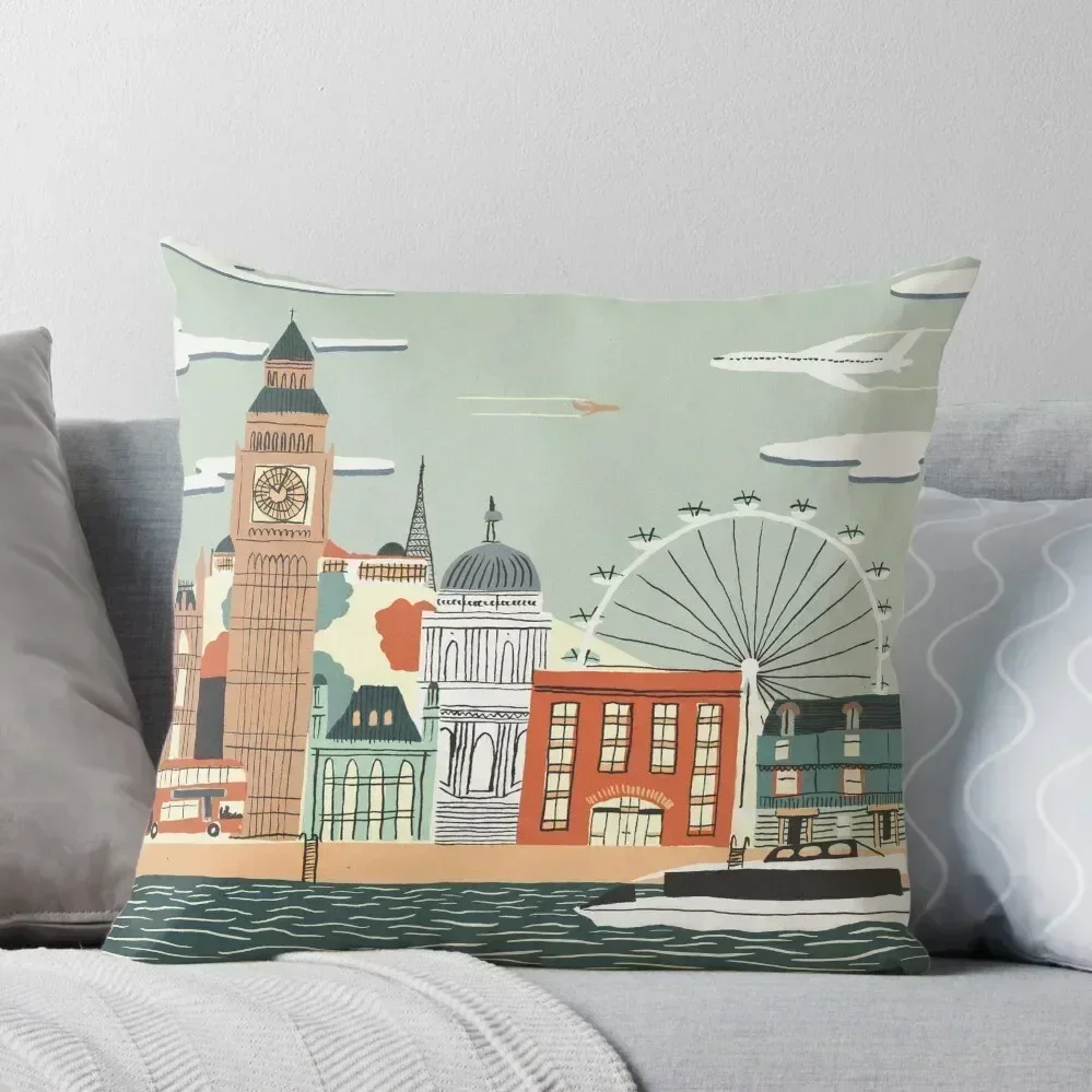 

London Throw Pillow Decorative Cushions For Living Room Sitting Cushion pillow pillowcase pillow