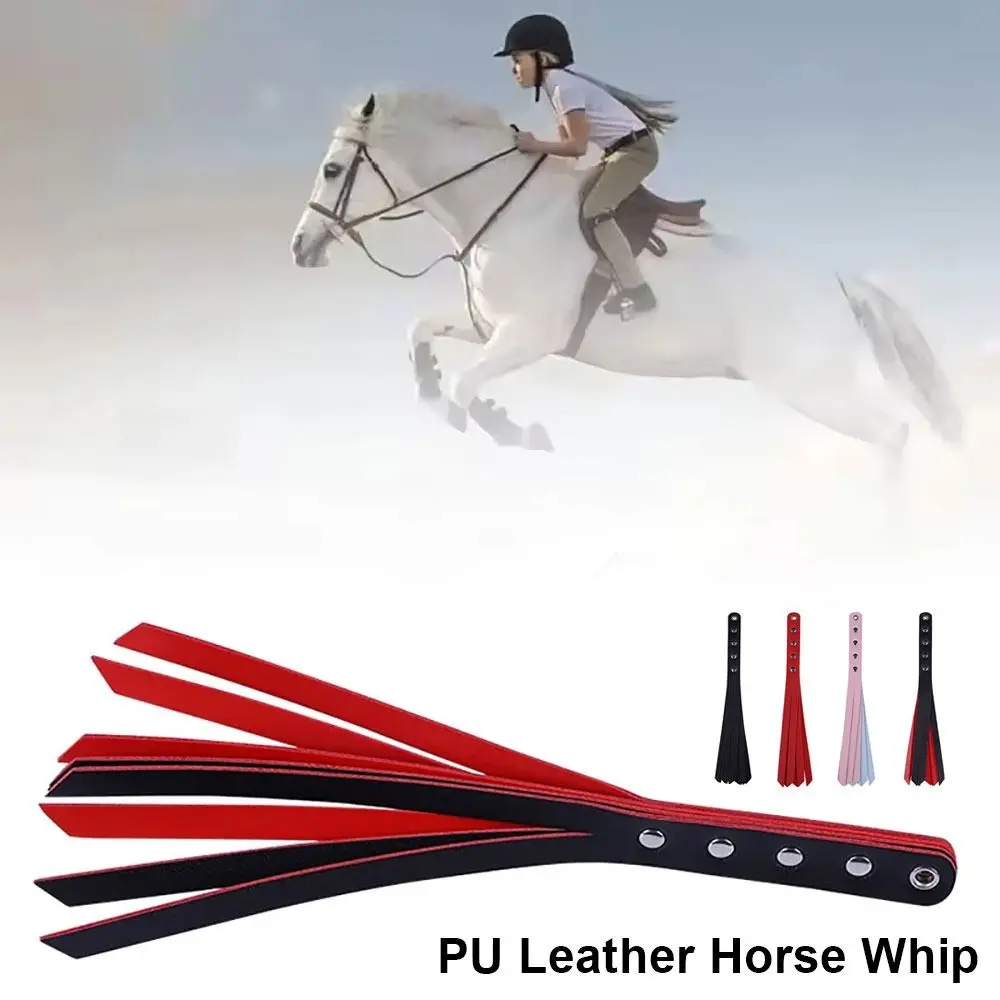 Látigo de caballo portátil con mango, pipa de paleta, puntero de entrenamiento ecuestre, cultivo de conducción de carreras de cuero PU para entrenamiento de caballos, 1 Uds.