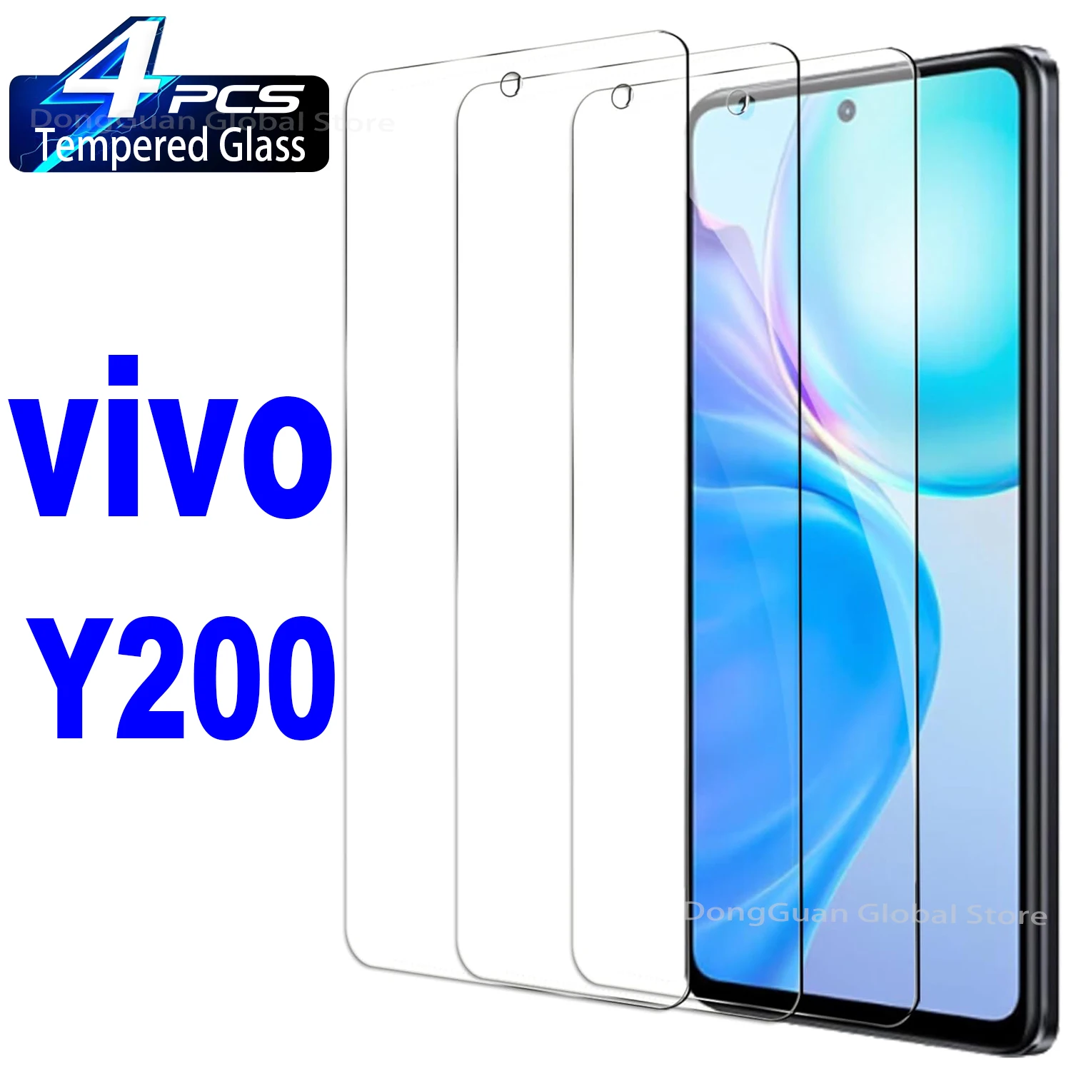 

2/4Pcs Tempered Glass For VIVO Y200 5G Screen Protector Glass Film