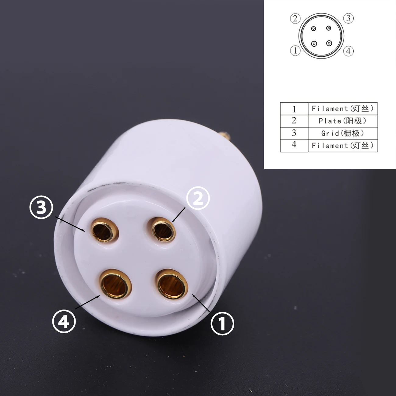1PC 4PIN Tube Socket Saver For 2A3  300B  811 572B 274A 101D Vacuum Tube Socket Test HIFI Amplifier